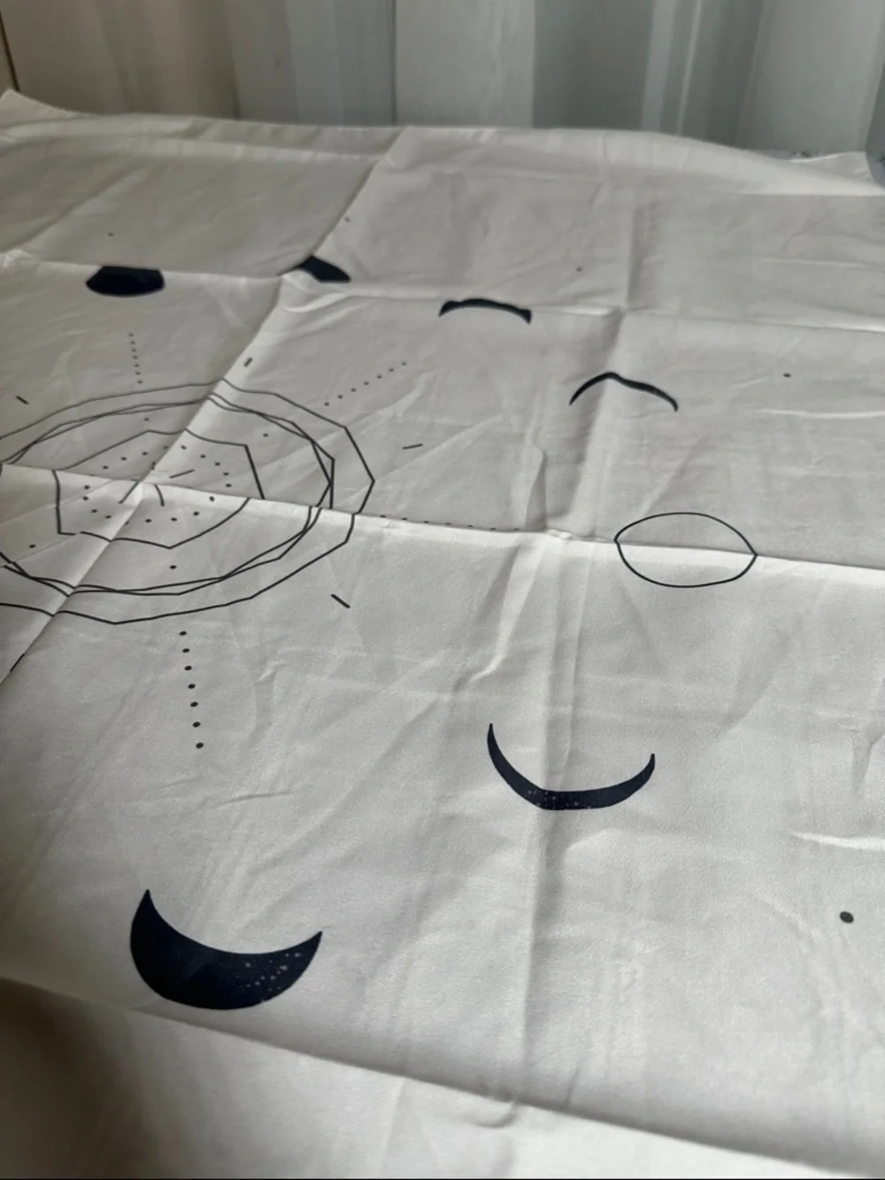 Moon Phases Light Wall Tapestry by Nayla Smith 36”x28” NEW